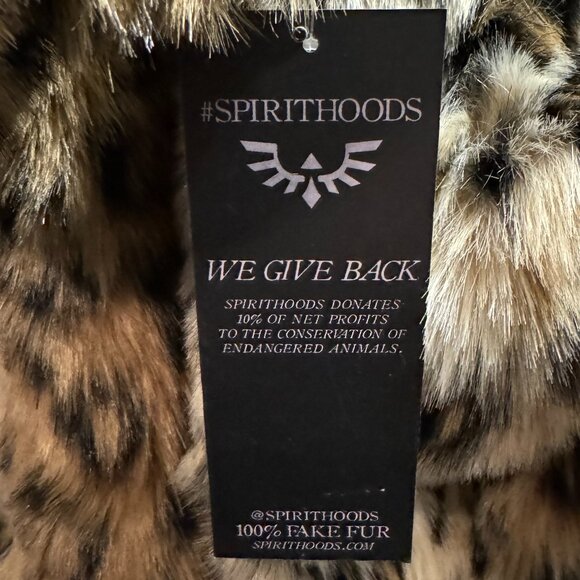 SpiritHoods faux fur leopard coat L NWT - Picture 12 of 13